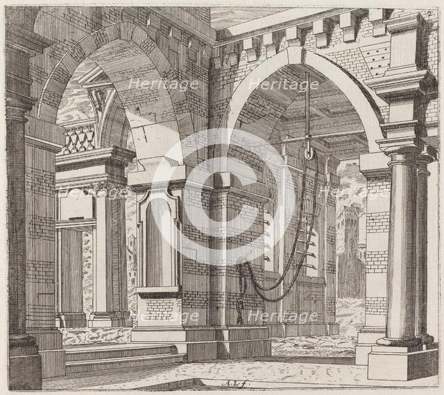 Architectural Fantasy with Arched Gateways, before 1753. Creator: Giuseppe Antonio Landi.