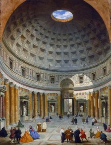 Interior of the Pantheon, Rome, c. 1734. Creator: Giovanni Paolo Panini.