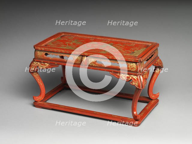 Table with Decoration of a Landscape, 19th century. Creator: Unknown.