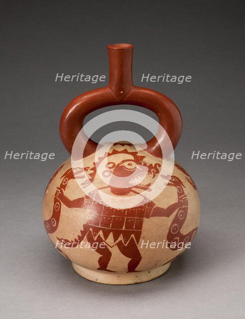 Ritual Vessel Depicting a Masked Deity with Serpents, 100 B.C./A.D. 500. Creator: Unknown.