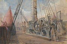 Deck of the Great Eastern, the Cable Trough, etc., 1866, 1865-66. Creator: Robert Charles Dudley.
