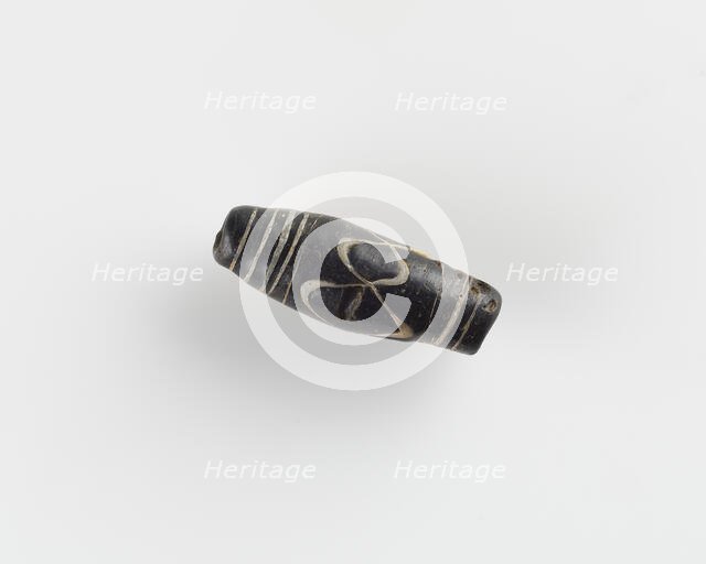 Bead, with a longitudinal bore. Cracked, 6th century. Creator: Unknown.