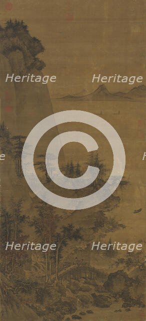 Crossing a Bridge over a Stream, 15th century. Creator: Dai Jin (1388-1462).