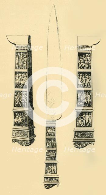 Silver-handled knife, c1470?, (1881).  Creator: J S Dominy.