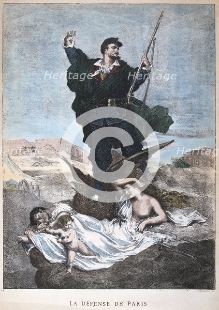 'La Defense de Paris', Franco-Prussian War, 1870-1871.  Artist: Anon