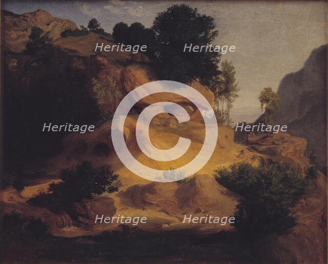 Landscape near Subiaco, Italy, 1847. Creator: Lorenz Frolich.