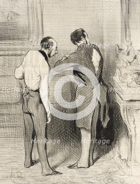 Ton habit me convient, je te l'emprunte.., 1845. Creator: Honore Daumier.