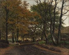 Path under ancient trees, 1882. Creator: Viggo Christian Frederik Vilhelm Pedersen.