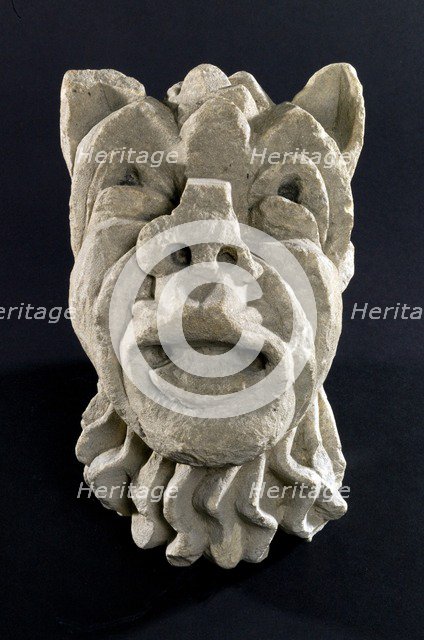Carved stone corbel from Rievaulx Abbey, North Yorkshire, 2009. Artist: Historic England Staff Photographer.