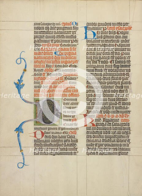 Decorated Initial D; Collegium Ducale, about 1420-1430. Creator: Master Michael.