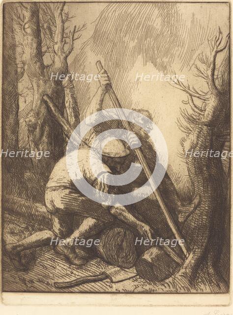 Woodcutters, 3rd plate (Les bucherons). Creator: Alphonse Legros.