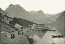 Mundal, on the Fjaerlandsfjorden, Sogn, Norway, 1895.  Creator: Poulton & Co.