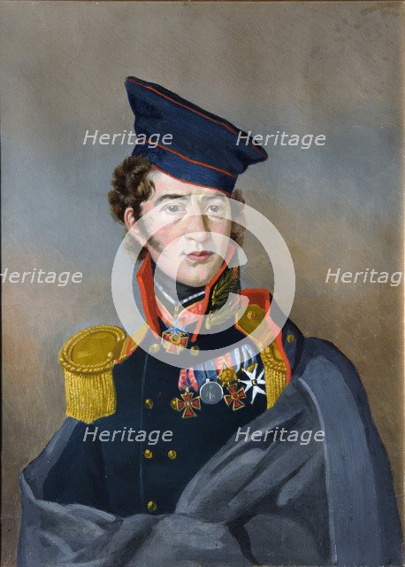 Portrait of Dmitri Alexeevich Stolypin (1785-1826), Early 19th cen.. Artist: Anonymous  