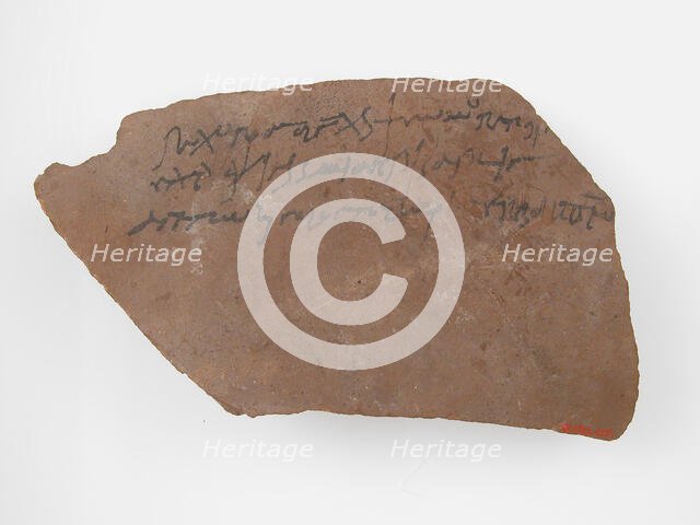 Ostrakon, Coptic, 4th-7th century. Creator: Unknown.