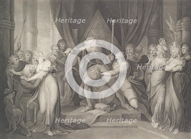 King Lear Casting Out His Daughter Cordelia (Shakespeare, K..., first published 1792; reissued 1852. Creator: Richard Earlom.