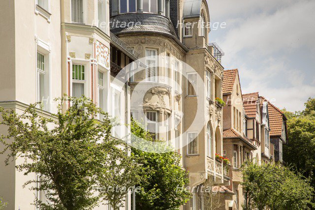 Jugenstil houses, House, Cranachstrasse , Weimar, Germany, 2018. Artist: Alan John Ainsworth.