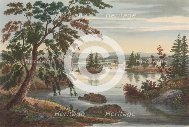 View Near Fort Miller (No. 10 (later changed to No. 9) of The Hudson River Portfolio), 1822. Creator: John Hill.