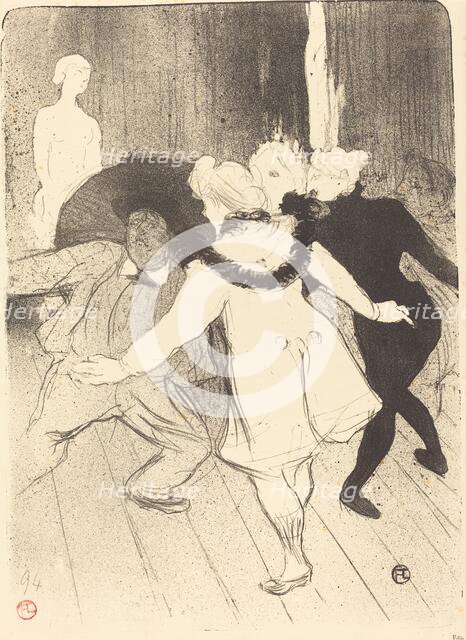 Folies-Bergere: The Censors of M. Prudhomme (Folies-Bergère: Les pudeurs de...), 1893. Creator: Henri de Toulouse-Lautrec.