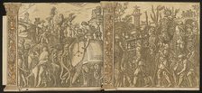 The Triumph of Julius Caesar [no.5 and 6 plus 2 columns], 1599. Creator: Andrea Andreani.