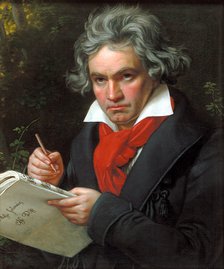 Portrait Ludwig van Beethoven when composing the Missa Solemnis', 1820. Creator: Stieler, Joseph Karl (1781-1858).
