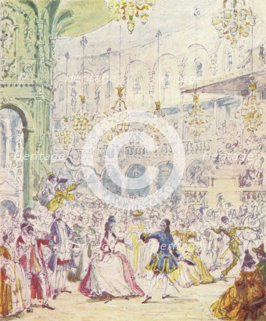 Randulph and Hilda dancing in the Rotunda at Ranelagh Gardens, (1842), 1903. Artist: Unknown