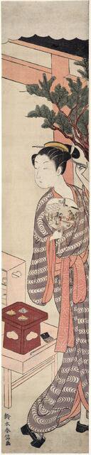 The Tea Stall - Kagiya Osen, c. 1769. Creator: Suzuki Harunobu.