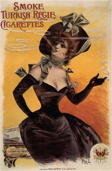 Smoke Turkish Regie Cigarettes, 1895. Artist: Paléologue (Paleologu), Jean de (1855-1942)