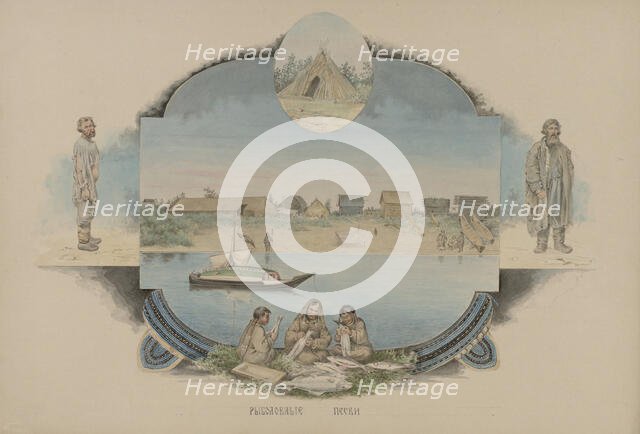 Fishing campsites, 1862-1887. Creator: Mikhail Znamensky.