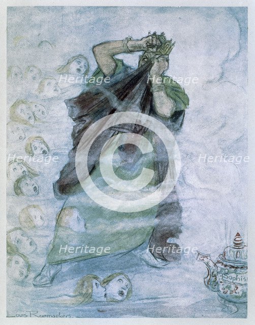 'The Lusitania: Herod's Nightmare, 1915 ''Are They Crying 'Mother' or 'Murder'?''', 1916. Artist: Louis Raemaekers