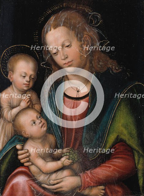 Virgin and Child Adored by the Infant St John, 1512-1514. Creator: Lucas Cranach the Elder.