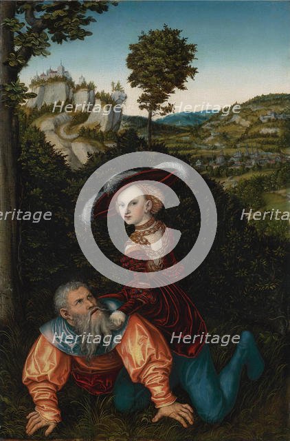 Aristotle and Phyllis, 1530. Artist: Cranach, Lucas, the Elder (1472-1553)