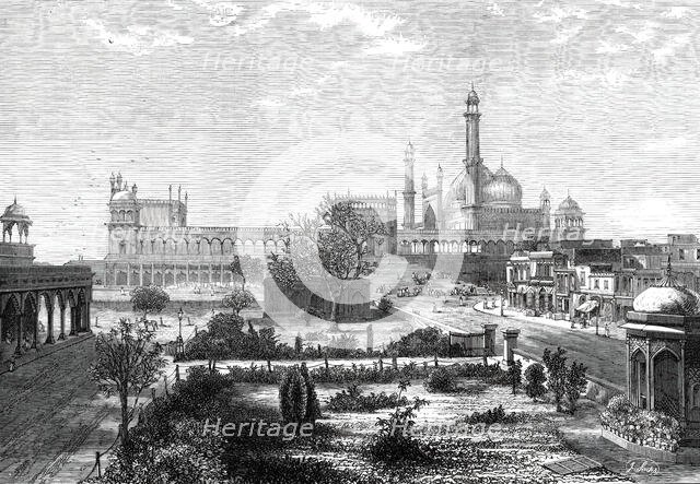 The Jumna Musjid, Delhi, 1876. Creator: Unknown.