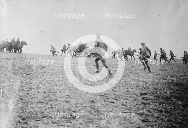 British Cavalry after attack on enemy, 21 Apr 1917. Creator: Bain News Service.