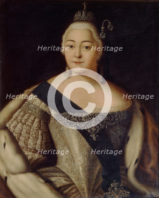 Portrait of Empress Elisabeth (1709-1762), Second Half of the 18th cen.. Artist: Anonymous  