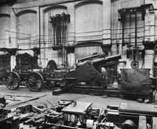 The gun carriage works, Cunard Engine Works, Derby Road, Kirkdale, Liverpool, January 1918. Artist: H Bedford Lemere.