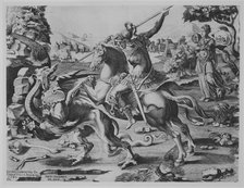 St George Killing the Dragon, 1542. Creator: Enea Vico.