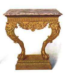 Gilt console-table, 1906. Artist: Shirley Slocombe.