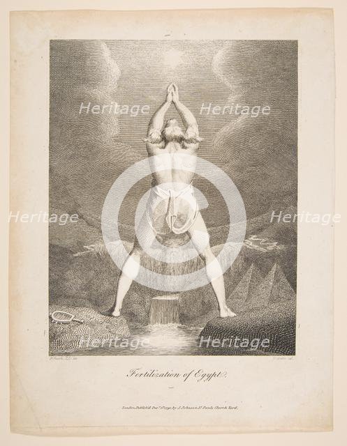 Fertilization of Egypt (Erasmus Darwin, The Botanic Garden), 1791. Creator: William Blake.