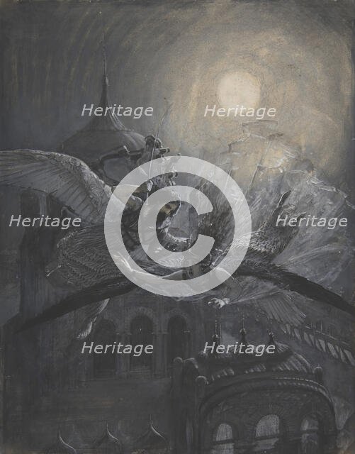 Angel Scourging a Harpy (recto); Athletic Scene (verso), ca. 1890. Creator: Anon.