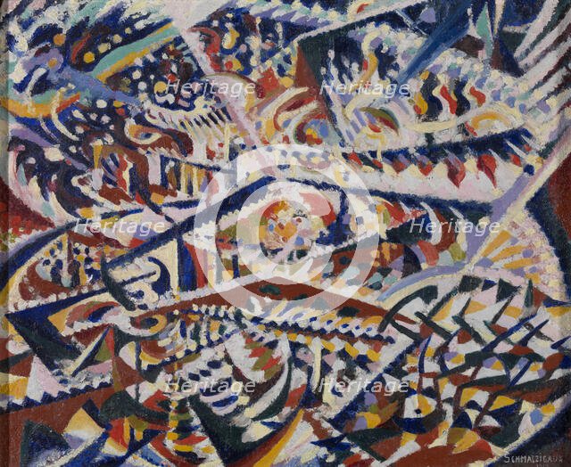 Light + Mirrors and Crowd: Interior of a Popular Ballroom in Antwerp, 1914. Creator: Jules Schmalzigaug.