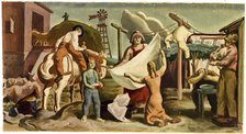 Farm Life (mural study?), ca. 1933-1943. Creator: Unknown.