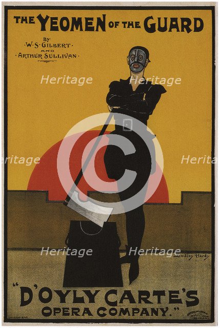 Poster for the Oper The Yeomen of the Guard by Gilbert and Sullivan, 1897. Artist: Hardy, Dudley (1866-1922)