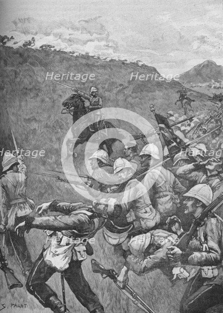 The Men Struggled On Through The Hail of Fire, 1902. Artist: Sidney E Paget.