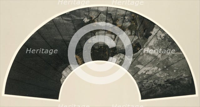 Fan Mount: The Ballet, 1879. Creator: Edgar Degas.