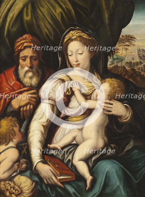 The Holy Family with the Infant St John, 16th century. Creator: Anon.