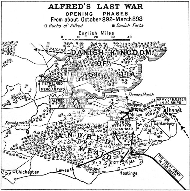 'Alfred's Last War - Opening Phases. From about October 892-March 893', (1935).  Artist: Unknown.