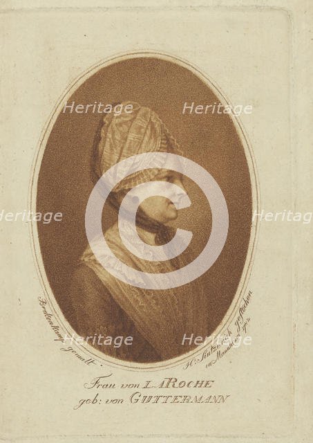 Sophie von La Roche, née Gutermann von Gutershofen (1730-1807) , 1782. Creator: Sintzenich, Heinrich (1752-1812).