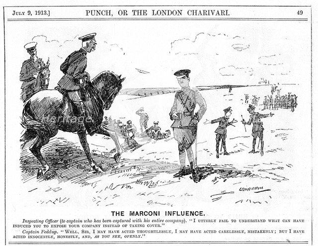 Marconi Shares Scandal, 1913. Artist: Leonard Raven-Hill