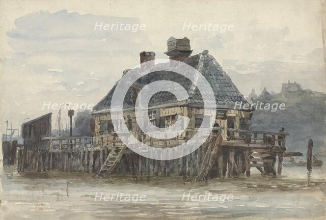 House on a jetty, 1834-1893. Creator: Willem Antonie van Deventer.