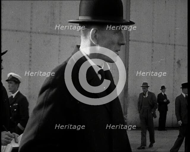 Close up of the British Foreign Minister Edward Wood, Lord Halifax, at Heston Aerodrome, in..., 1938 Creator: British Pathe Ltd.